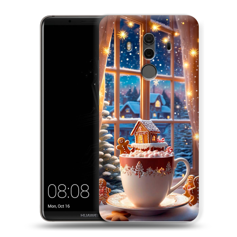 Силиконовый чехол на Huawei Mate 10 Pro с принтом Новый год Силиконовый чехол на Huawei Mate 10 Pro с принтом Новый год