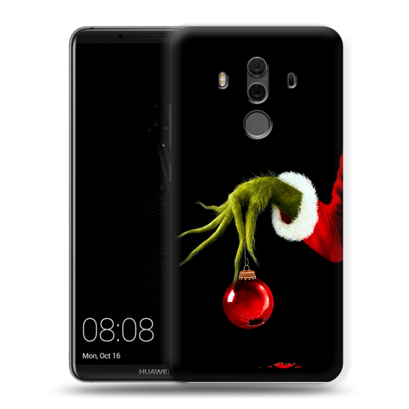 Силиконовый чехол на Huawei Mate 10 Pro с принтом Новый год Гринч Силиконовый чехол на Huawei Mate 10 Pro с принтом Новый год Гринч