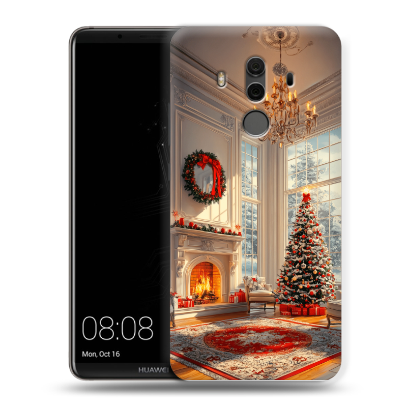 Силиконовый чехол на Huawei Mate 10 Pro с принтом Новый год Силиконовый чехол на Huawei Mate 10 Pro с принтом Новый год