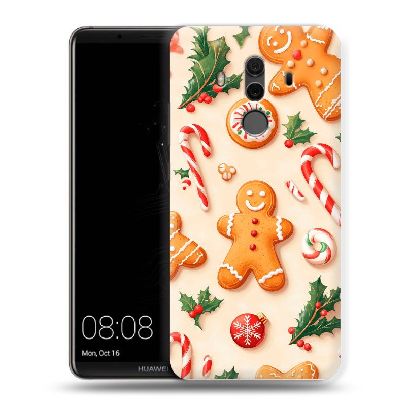 Силиконовый чехол на Huawei Mate 10 Pro с принтом Новый год Силиконовый чехол на Huawei Mate 10 Pro с принтом Новый год
