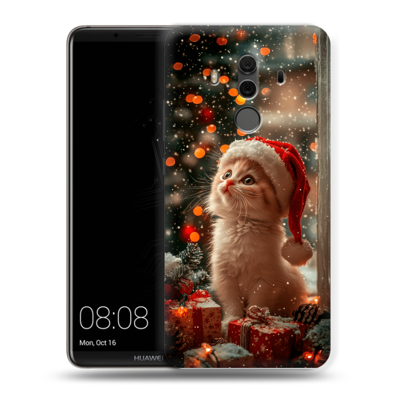 Силиконовый чехол на Huawei Mate 10 Pro с принтом Новый год Силиконовый чехол на Huawei Mate 10 Pro с принтом Новый год