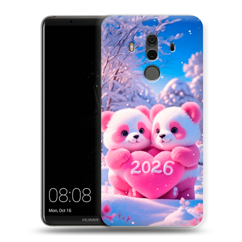 Силиконовый чехол на Huawei Mate 10 Pro с принтом Новый год Силиконовый чехол на Huawei Mate 10 Pro с принтом Новый год