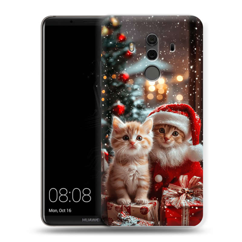 Силиконовый чехол на Huawei Mate 10 Pro с принтом Новый год Силиконовый чехол на Huawei Mate 10 Pro с принтом Новый год