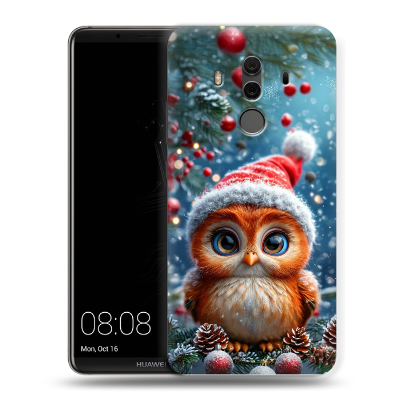 Силиконовый чехол на Huawei Mate 10 Pro с принтом Новый год Силиконовый чехол на Huawei Mate 10 Pro с принтом Новый год