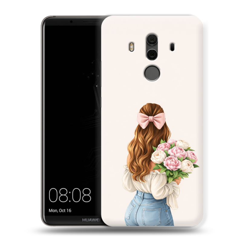 Силиконовый чехол на Huawei Mate 10 Pro с принтом женский Силиконовый чехол на Huawei Mate 10 Pro с принтом женский