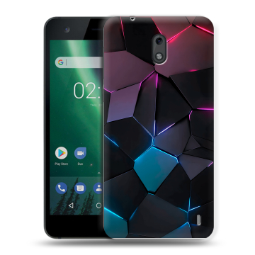 Силиконовый чехол на Nokia 2 с принтом Геометрия неона Силиконовый чехол на Nokia 2 с принтом Геометрия неона
