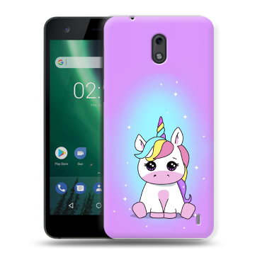 Силиконовый чехол на Nokia 2 с принтом Единорог Силиконовый чехол на Nokia 2 с принтом Единорог