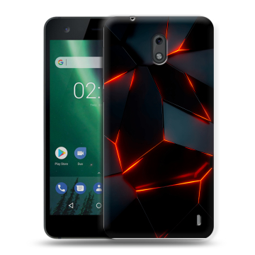 Силиконовый чехол на Nokia 2 с принтом Яркие абстракции Силиконовый чехол на Nokia 2 с принтом Яркие абстракции