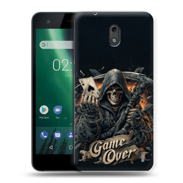 Силиконовый чехол на Nokia 2 с принтом Скелет карты Силиконовый чехол на Nokia 2 с принтом Скелет карты