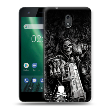 Силиконовый чехол на Nokia 2 с принтом Скелет Силиконовый чехол на Nokia 2 с принтом Скелет