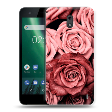 Силиконовый чехол на Nokia 2 с принтом Цветы розы Силиконовый чехол на Nokia 2 с принтом Цветы розы