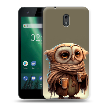 Силиконовый чехол на Nokia 2 с принтом Сова Силиконовый чехол на Nokia 2 с принтом Сова