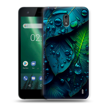Силиконовый чехол на Nokia 2 с принтом Листья Силиконовый чехол на Nokia 2 с принтом Листья
