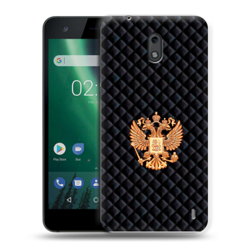 Силиконовый чехол на Nokia 2 с принтом Герб России принт