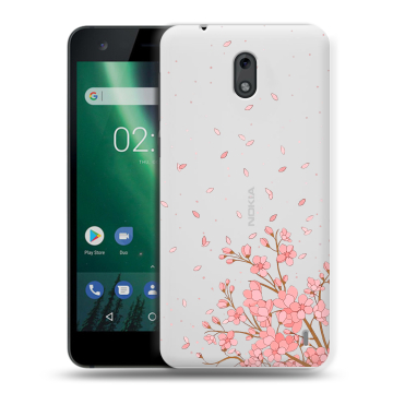 Силиконовый чехол на Nokia 2 с принтом Ветка сакуры