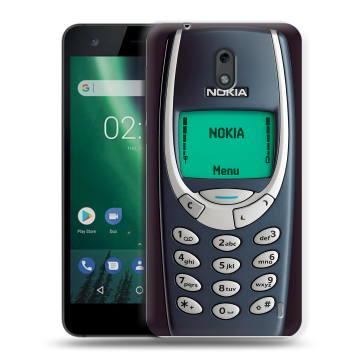 Силиконовый чехол на Nokia 2 с принтом Старый телефон Силиконовый чехол на Nokia 2 с принтом Старый телефон