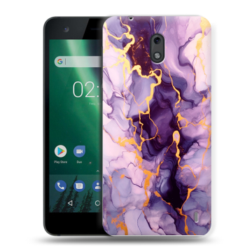 Силиконовый чехол на Nokia 2 с принтом Мрамор Силиконовый чехол на Nokia 2 с принтом Мрамор