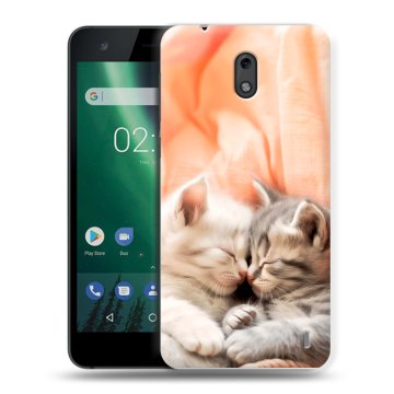 Силиконовый чехол на Nokia 2 с принтом Котята