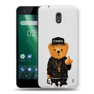 Силиконовый чехол на Nokia 2 с принтом Мишка