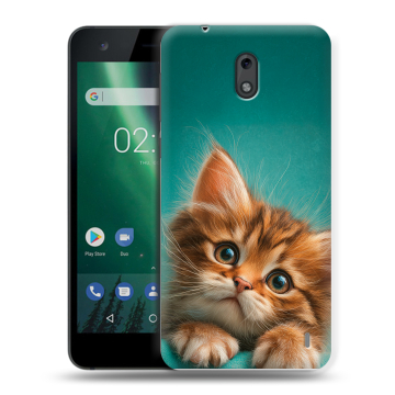 Силиконовый чехол на Nokia 2 с принтом котенок Силиконовый чехол на Nokia 2 с принтом котенок