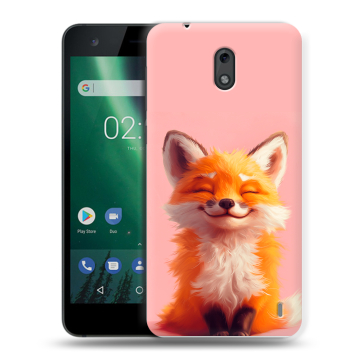 Силиконовый чехол на Nokia 2 с принтом милая лиса Силиконовый чехол на Nokia 2 с принтом милая лиса