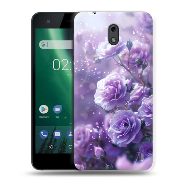 Силиконовый чехол на Nokia 2 с принтом Розы цветы Силиконовый чехол на Nokia 2 с принтом Розы цветы