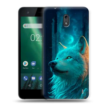 Силиконовый чехол на Nokia 2 с принтом бабочки саккура