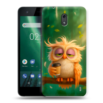 Силиконовый чехол на Nokia 2 с принтом сова