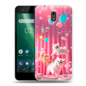 Силиконовый чехол на Nokia 2 с принтом милые котики Силиконовый чехол на Nokia 2 с принтом милые котики