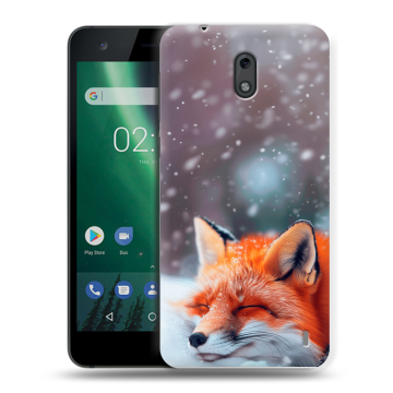 Силиконовый чехол на Nokia 2 с принтом лиса
