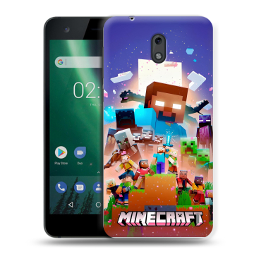 Силиконовый чехол на Nokia 2 с принтом Майнкрафт Minecraft Силиконовый чехол на Nokia 2 с принтом Майнкрафт Minecraft