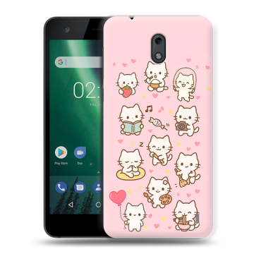 Силиконовый чехол на Nokia 2 с принтом Hello Kitty Хелоу Кити