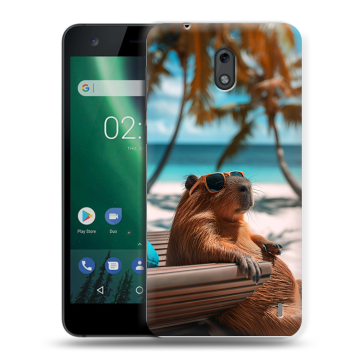 Силиконовый чехол на Nokia 2 с принтом Капибара Силиконовый чехол на Nokia 2 с принтом Капибара