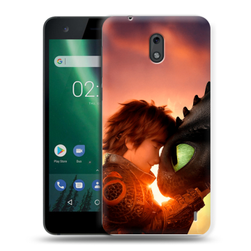 Силиконовый чехол на Nokia 2 с принтом Как приручить дракона