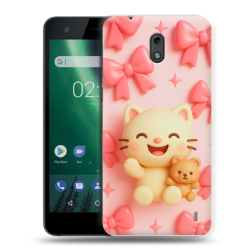 Силиконовый чехол на Nokia 2 с принтом для девочек