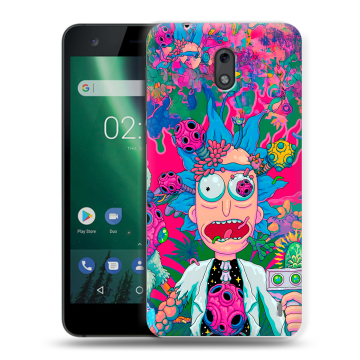Силиконовый чехол на Nokia 2 с принтом Рик и Морти Rick Morty
