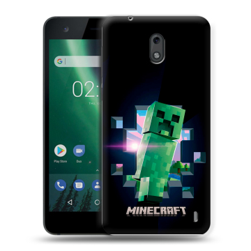 Силиконовый чехол на Nokia 2 с принтом Майнкрафт Minecraft