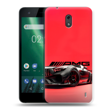Силиконовый чехол на Nokia 2 с принтом Мерседес Mercedes AMG Силиконовый чехол на Nokia 2 с принтом Мерседес Mercedes AMG