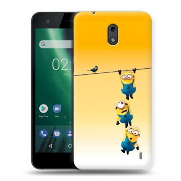 Силиконовый чехол на Nokia 2 с принтом Миньоны