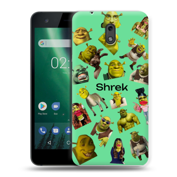 Силиконовый чехол на Nokia 2 с принтом Шрек Shrek Силиконовый чехол на Nokia 2 с принтом Шрек Shrek
