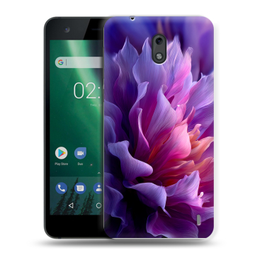 Силиконовый чехол на Nokia 2 с принтом женский цветы