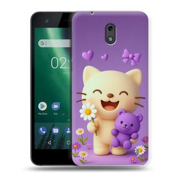 Силиконовый чехол на Nokia 2 с принтом для девочек