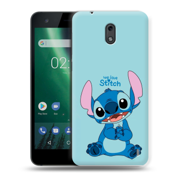 Силиконовый чехол на Nokia 2 с принтом Лило и Стич