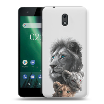 Силиконовый чехол на Nokia 2 с принтом Львы Силиконовый чехол на Nokia 2 с принтом Львы