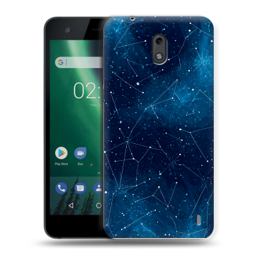 Силиконовый чехол на Nokia 2 с принтом Космос звезды Силиконовый чехол на Nokia 2 с принтом Космос звезды