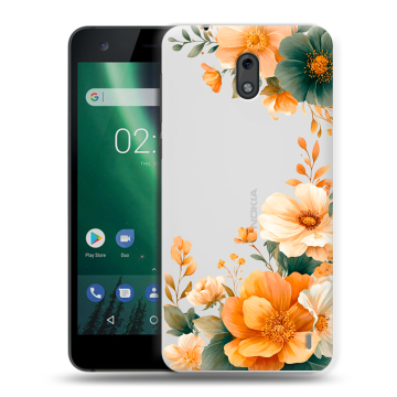 Силиконовый чехол на Nokia 2 с принтом Цветы принт Силиконовый чехол на Nokia 2 с принтом Цветы принт