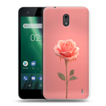 Силиконовый чехол на Nokia 2 с принтом Розовая роза Силиконовый чехол на Nokia 2 с принтом Розовая роза