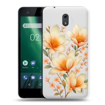 Силиконовый чехол на Nokia 2 с принтом Цветы Силиконовый чехол на Nokia 2 с принтом Цветы