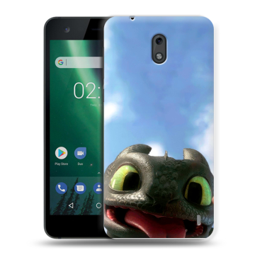 Силиконовый чехол на Nokia 2 с принтом Как приручить дракона
