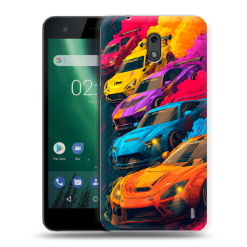 Силиконовый чехол на Nokia 2 с принтом Тачки Силиконовый чехол на Nokia 2 с принтом Тачки